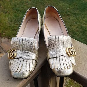 CUCCI GG MARMONT GOLD  LUXURY LOAFER